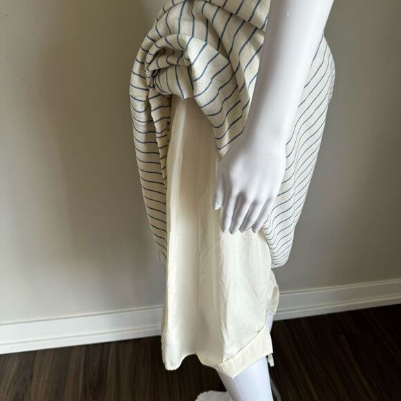 Old Navy Blue Striped V-Neck Button Midi Dress Sz XS - Picture 9 of 9